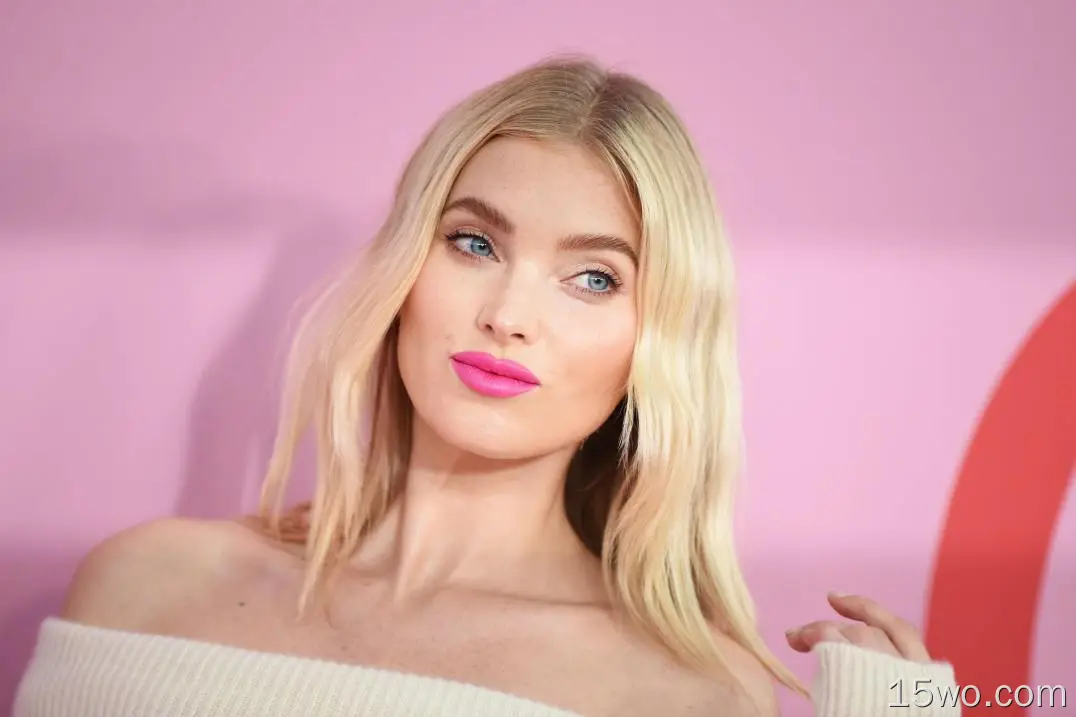 女性 Elsa Hosk 模特 瑞典 Blonde Swedish Lipstick Blue Eyes 面容 高清壁纸