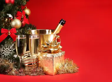 食物 Champagne 圣诞节 礼物 Christmas Ornaments 高清壁纸 2560x1810