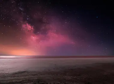 科幻 银河 Lagoon Syvash Crimea 星星 高清壁纸 3840x1968