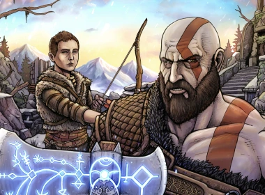 电子游戏 战神4 战神 Kratos Atreus 高清壁纸 7680x4320