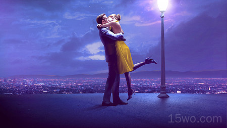电影 La La Land 艾玛·斯通 瑞恩·高斯林 吻乐队 Hug 高清壁纸 5120x2880