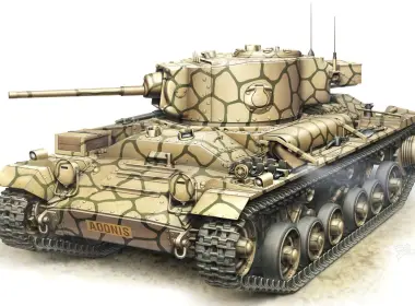 军事 坦克 Valentine Tank 艺术 高清壁纸 2560x1563
