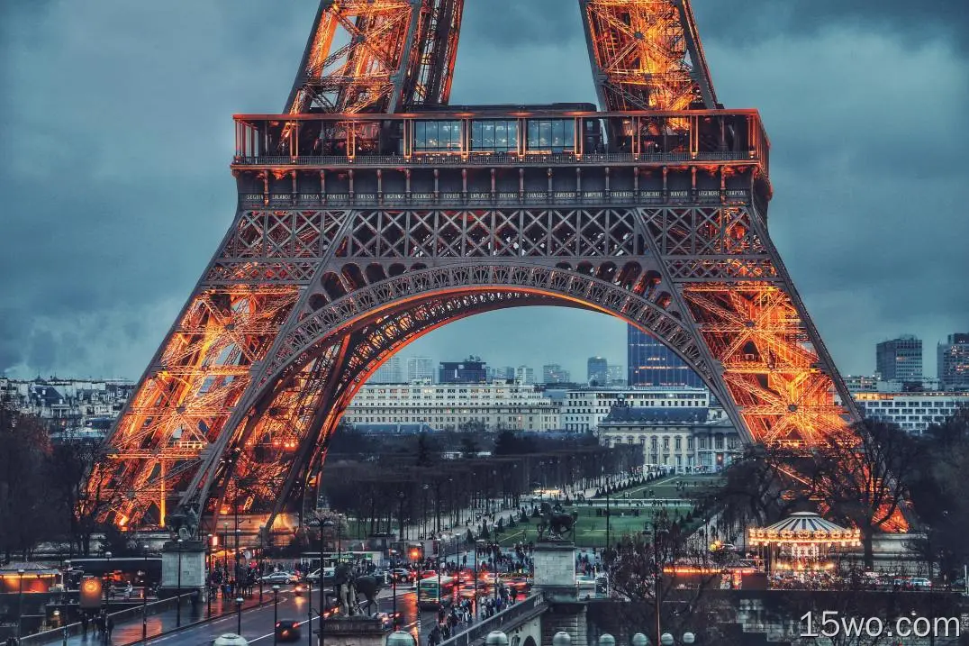 巴黎，埃菲尔铁塔，法国，人民，光明