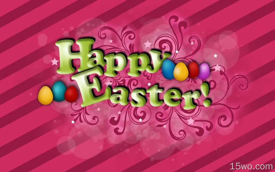 节日 复活节 粉色 Happy Easter Easter Egg 高清壁纸