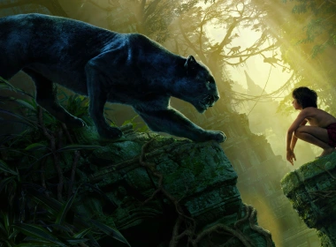 电影 奇幻森林 森林王子 Bagheera Mowgli Panther 高清壁纸 5120x2880
