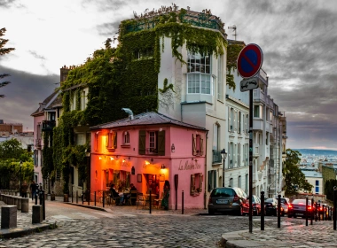 人造 巴黎 城市 法国 Restaurant 街道 高清壁纸 7680x4320