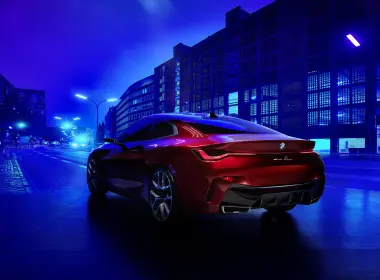 座驾 BMW Concept 4 宝马 Red Car 高清壁纸 5000x3751