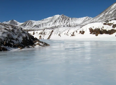 冬天，山，雪，冰，冻河 1920x1200