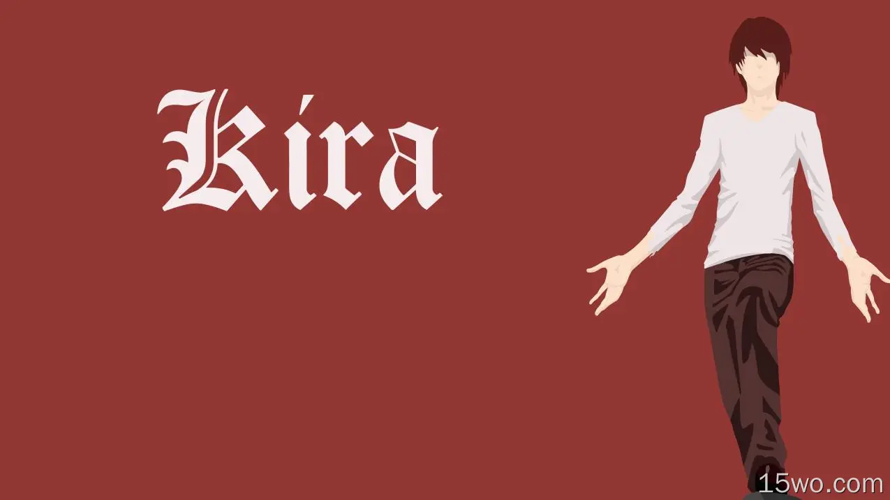 动漫 死亡笔记 Light Yagami Brown Hair Kira Minimalist 高清壁纸