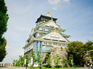 人造 Osaka Castle 城堡 日本 Osaka 高清壁纸 3840x2160