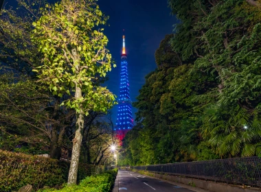 人造 Tokyo Tower 建筑 Tower 光 高清壁纸 7680x4320