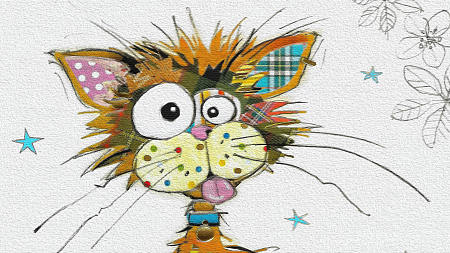 幽默 猫 艺术 高清壁纸 3840x2160