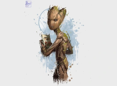 电影 复仇者联盟3：无限战争 Groot 银河护卫队 漫威漫画 高清壁纸 3840x2160