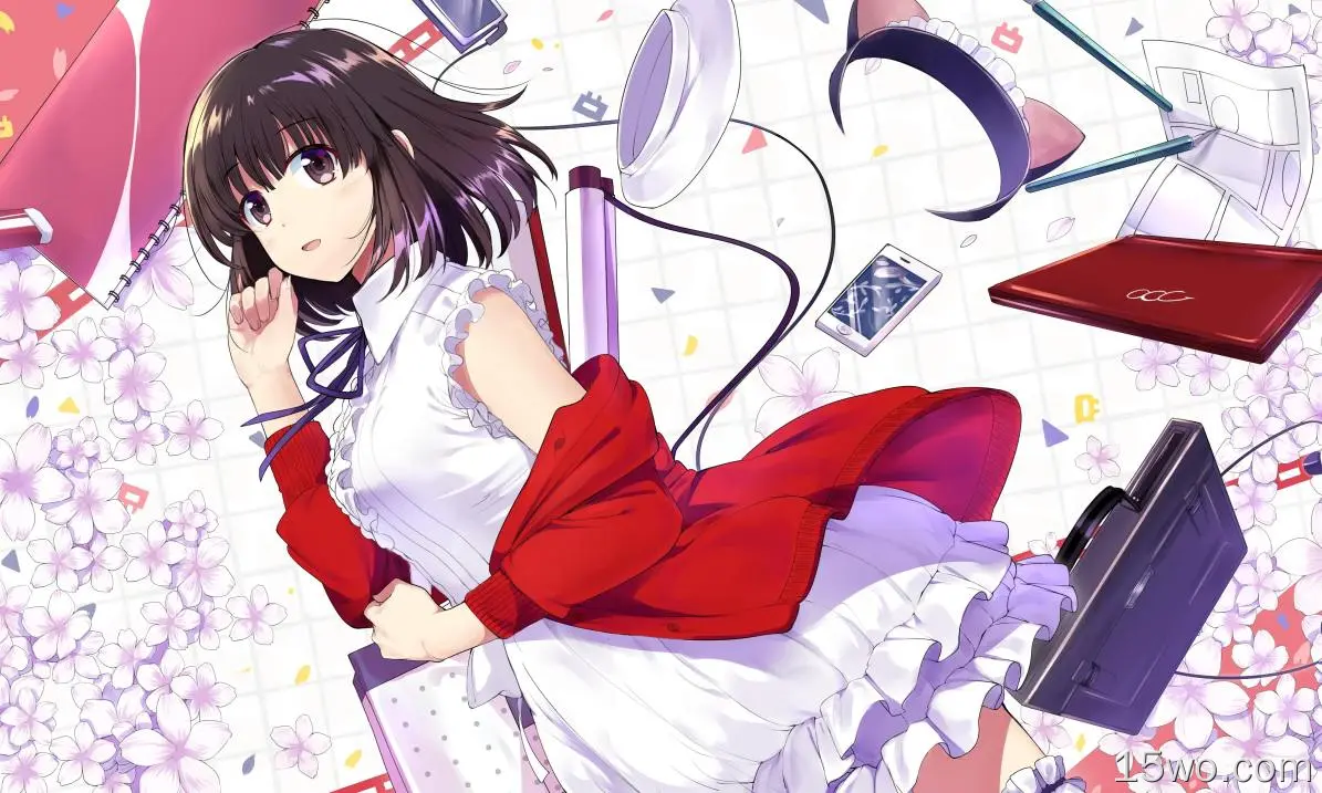萨奈女主角no sodatekata，katou megumi，白色连衣裙，工具