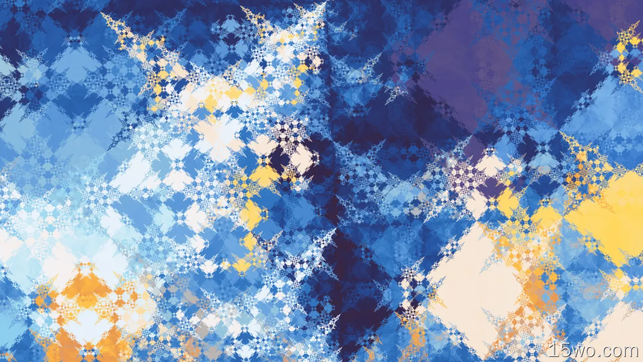 抽象 分形 艺术 蓝色 数字艺术 高清壁纸