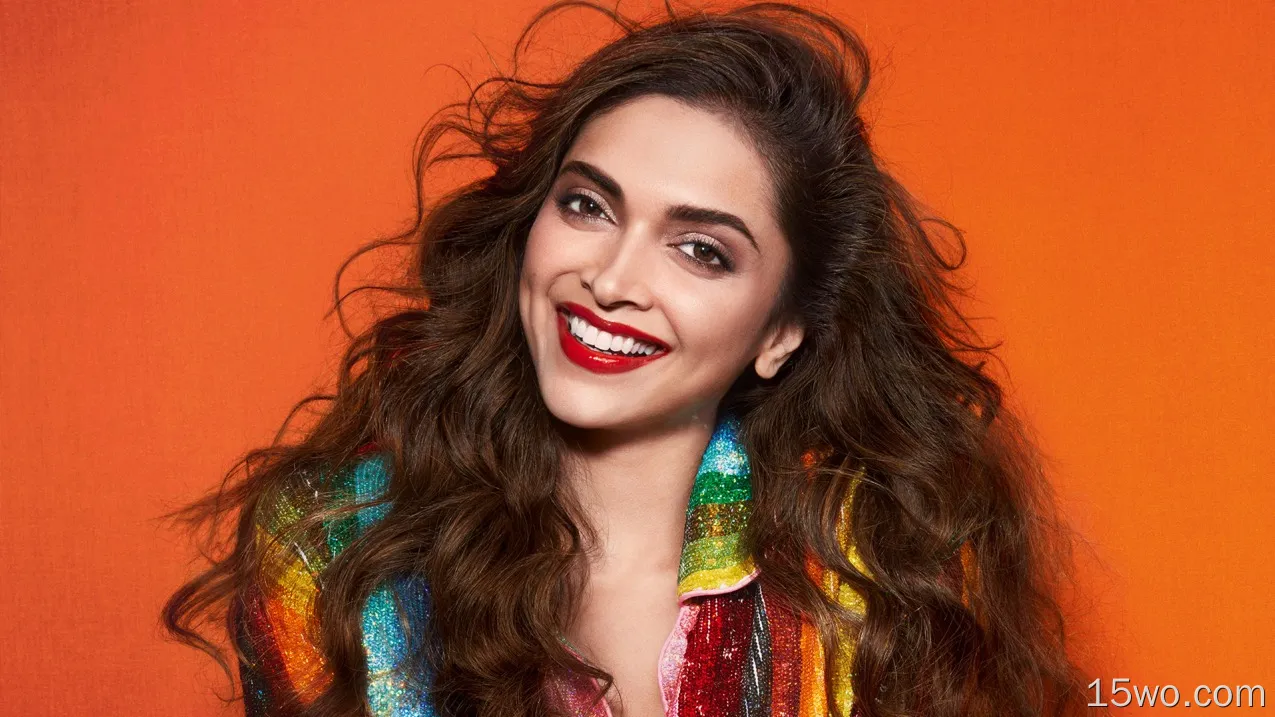 名人 迪皮卡·帕度柯妮 女演员 印度 Actress Bollywood 印第安 Woman Brown Eyes Brunette Long Hair Lipstick Smile 高清壁纸