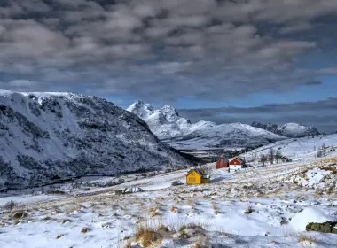 摄影 冬季 风景 Countryside 房屋 Hill 大自然 Snow 高清壁纸 3840x2400