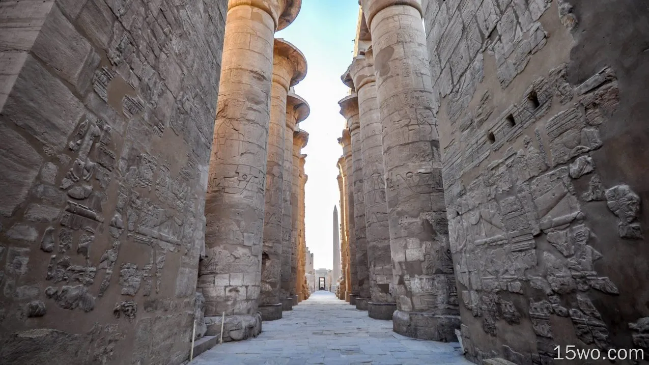 人造 Karnak Temple 庙宇 遗迹 高清壁纸