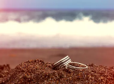 摄影 微距 爱 Romantic Sea 海洋 Ring Sand Seafoam 高清壁纸 4608x3072