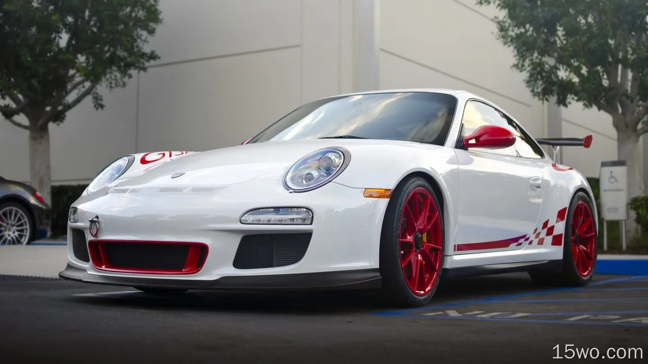 座驾 保时捷911 GT3 保时捷 交通工具 Porsche 911 GT3 RS White Car Sport Car 高清壁纸