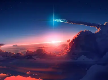 艺术 Comet 天空 日落 云 高清壁纸 2560x1440