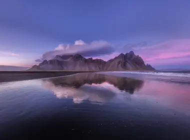 自然 山 倒影 云 冰岛 海滩 高清壁纸 6700x4467