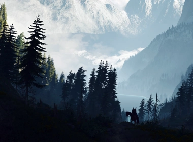 电子游戏 巫师3：狂猎 巫师 风景 山 Geralt of Rivia 高清壁纸 3840x2160