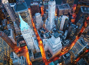 美国夜幕降临时的纽约摩天大楼 8K 7680x5120 3840x2400