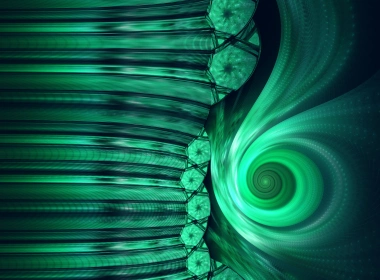 抽象 分形 艺术 数字艺术 绿色 漩涡 高清壁纸 5120x2880