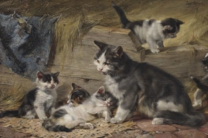 动物 猫 Pet Baby Animal Kitten 艺术 绘画 高清壁纸  3840x2400