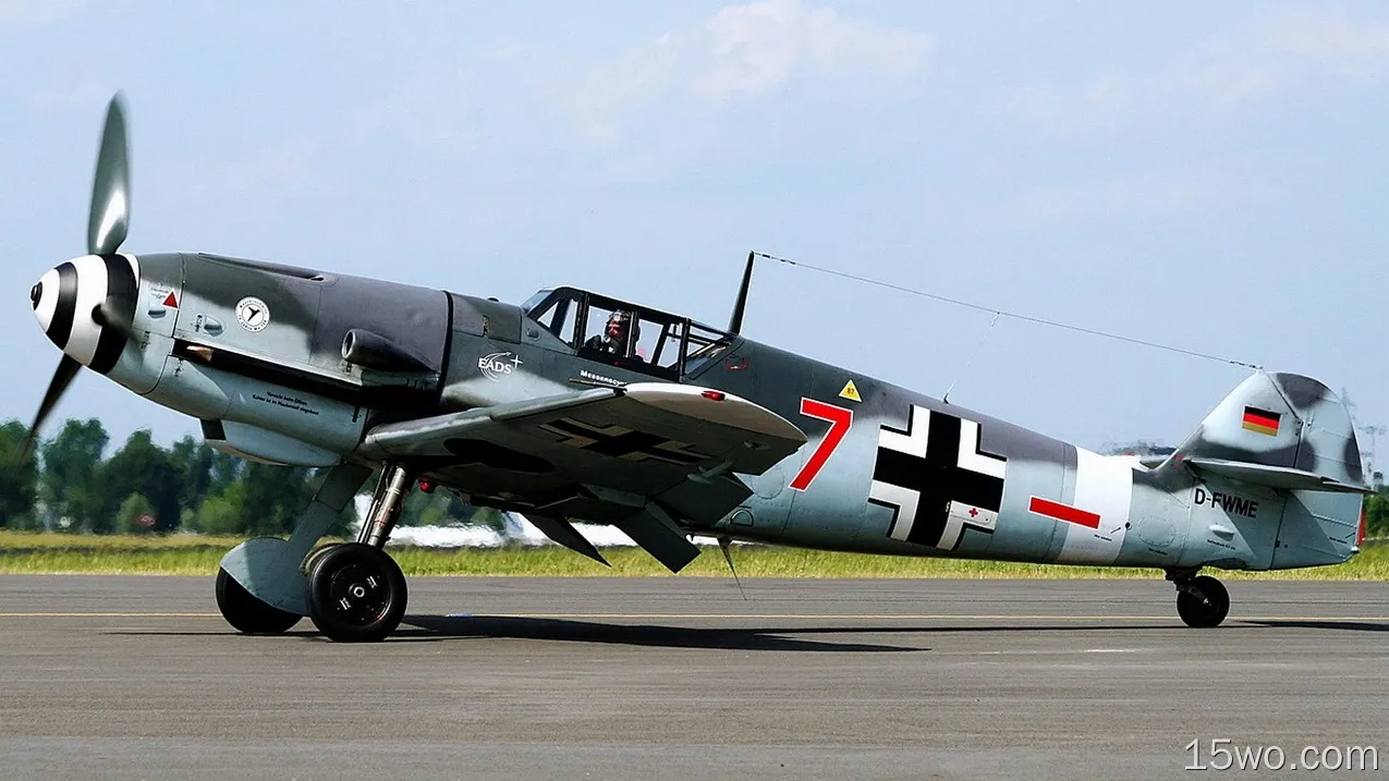 军事 梅塞施密特Bf-109战斗机 军用飞机 高清壁纸