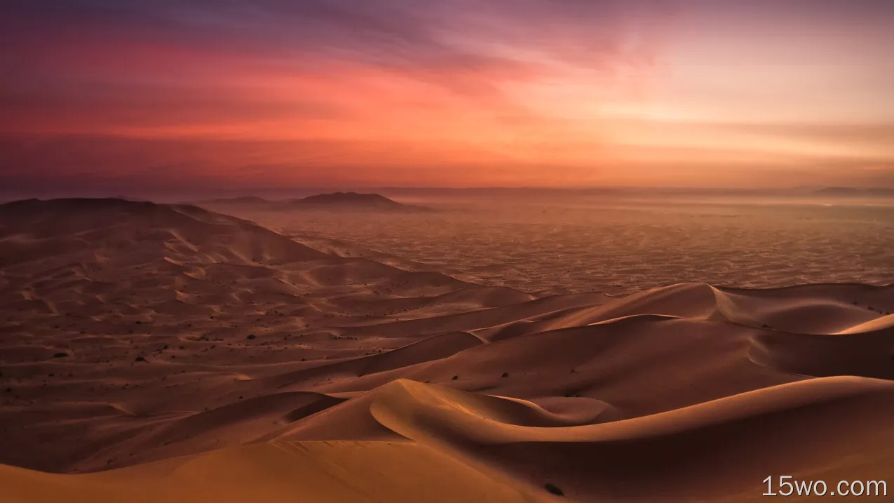 自然 沙漠 Sand 地球 摩洛哥 日落 Dune Horizon 高清壁纸
