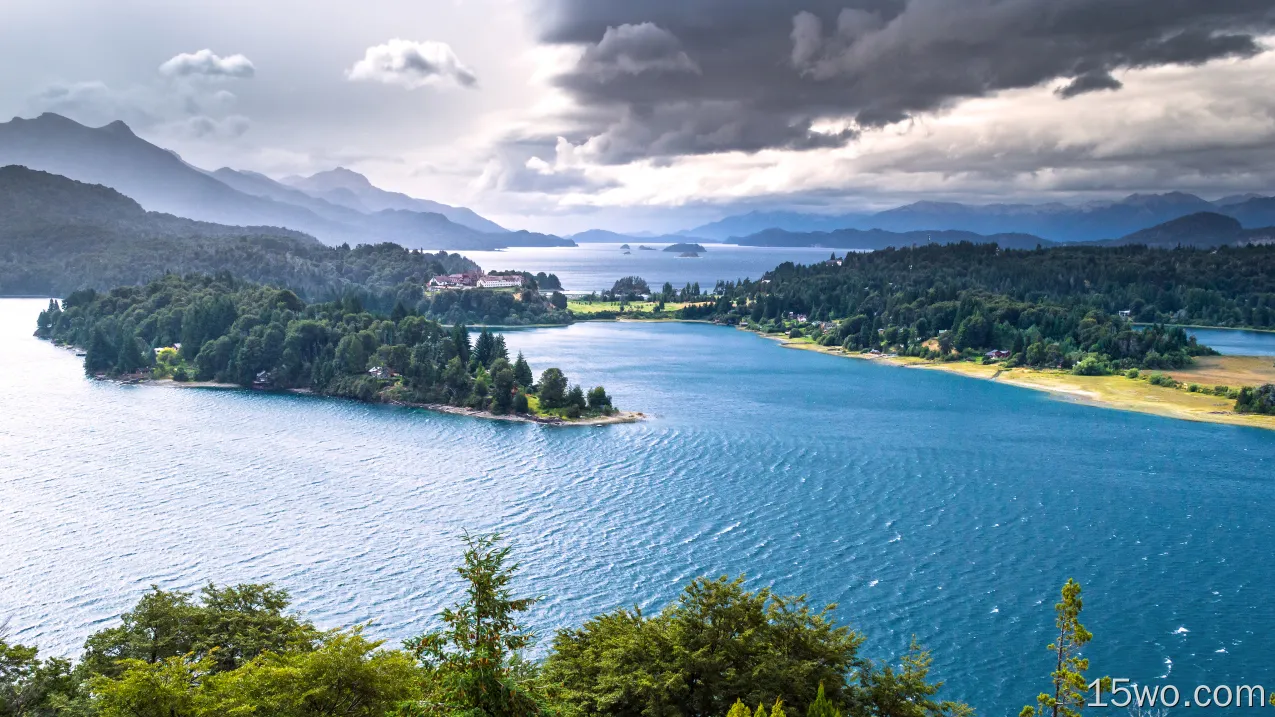 自然 湖泊 风景 阿根廷 水 云 山 高清壁纸