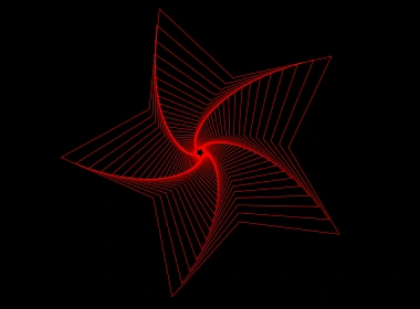 抽象 星星 数字艺术 分形 线条 红色 高清壁纸 7680x4320