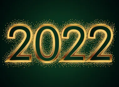 2022字体，金边带颗粒2022新年壁纸图片 3840x2160