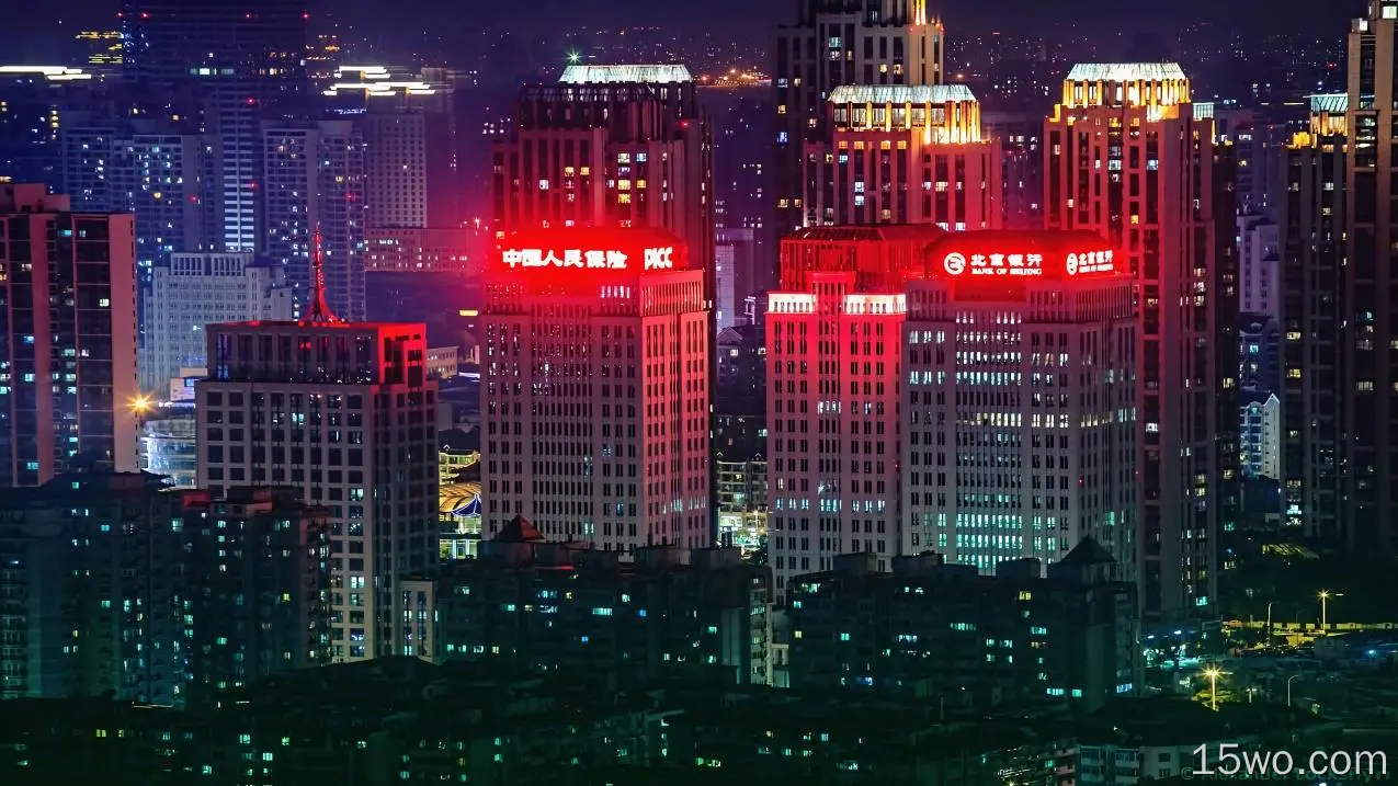 上海,城市,电力,公寓,塔块,壁纸,6400x3600