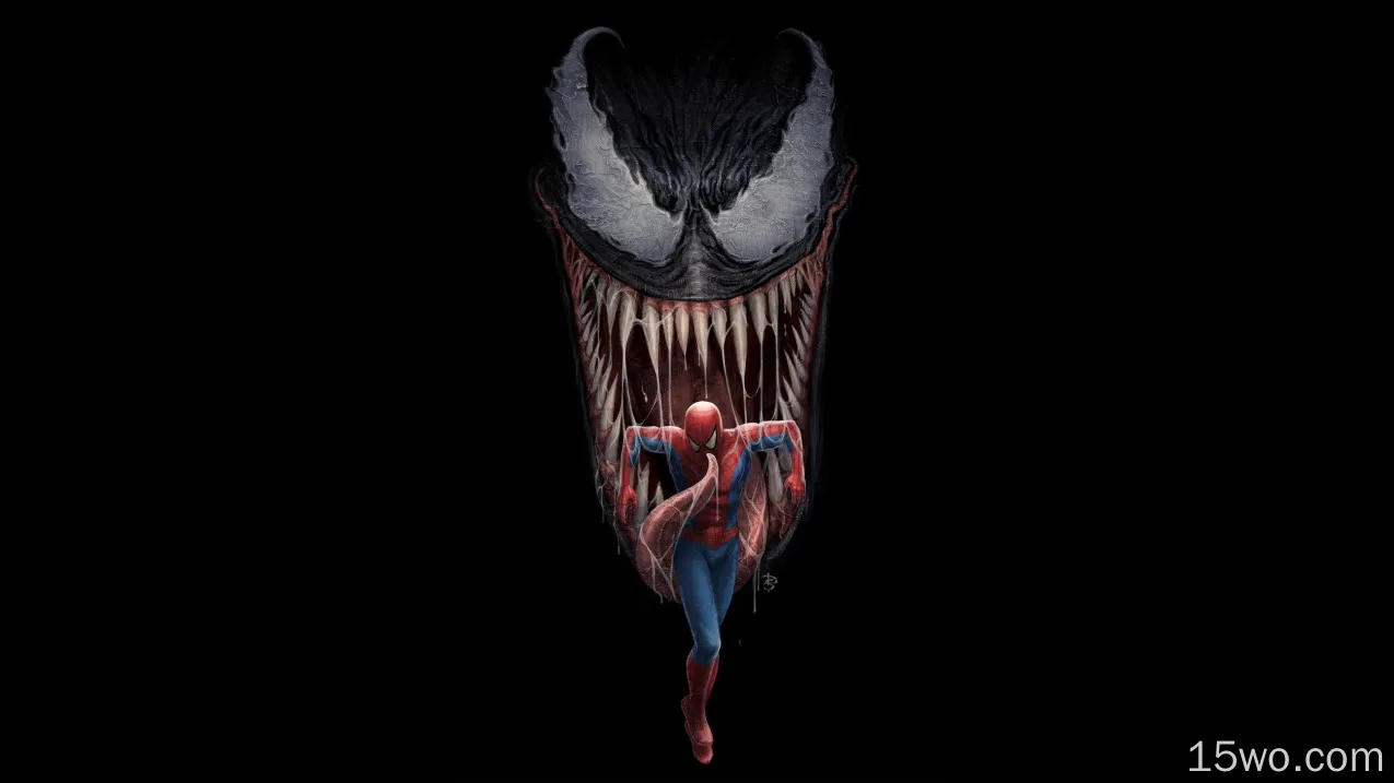 漫画 蜘蛛侠 毒液 漫威漫画 Superhero Peter Parker Symbiote Eddie Brock 怪物 Antihero 高清壁纸
